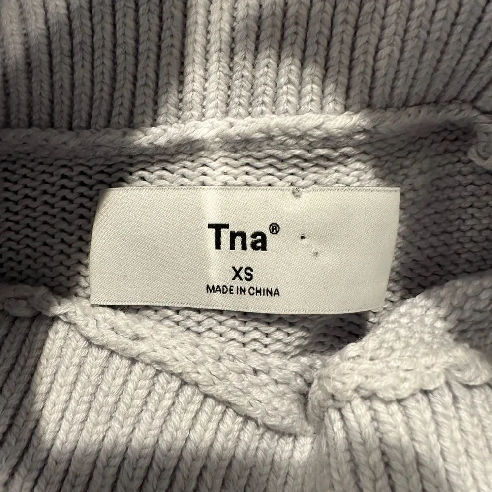Aritzia tna york turtleneck sweater blue